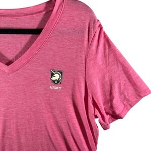 337 | Under Armour Army‎ West Point Women XL HeatGear V-Neck Athletic Tee Pink